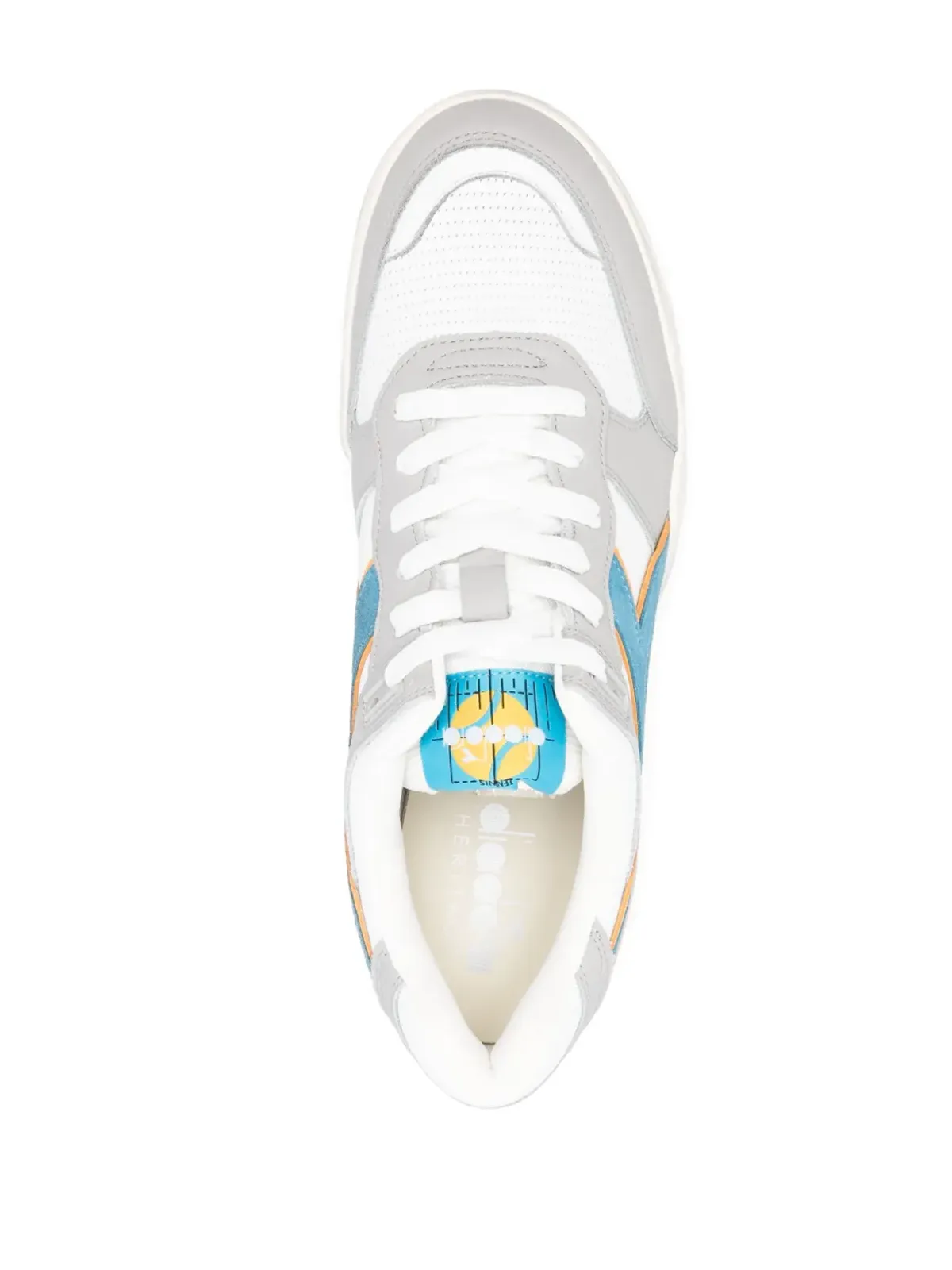 Diadora ビンテージ パネルドレザー スニーカー - ホワイト - 画像4