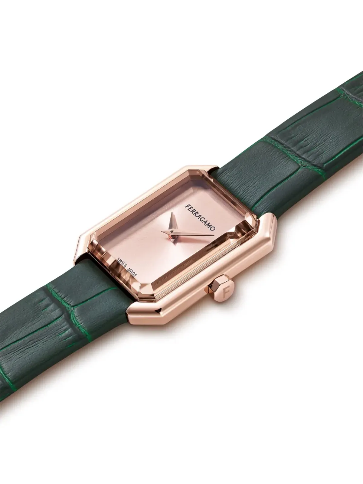 Ferragamo クリスタル タンク 33.5mm ピンク - 画像5