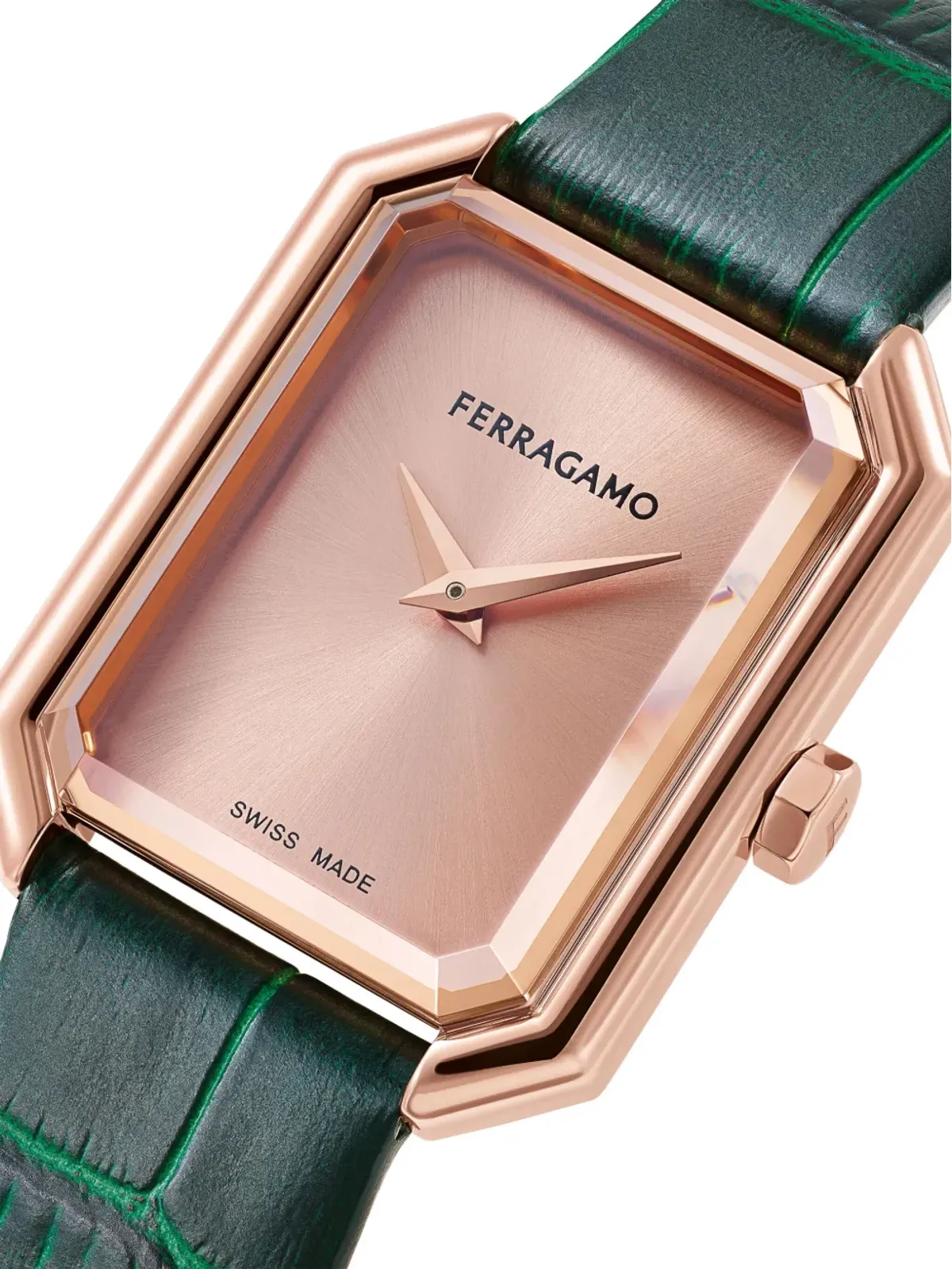 Ferragamo クリスタル タンク 33.5mm ピンク - 画像2
