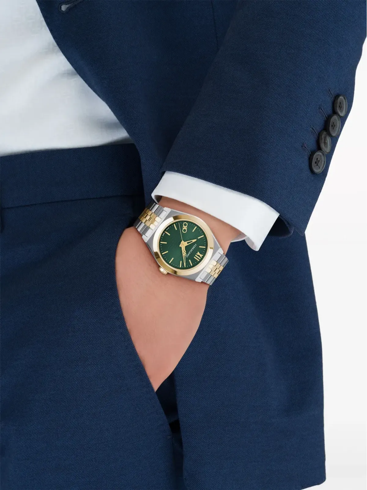 Ferragamo ベガ 新作 40mm - グリーン - 画像5
