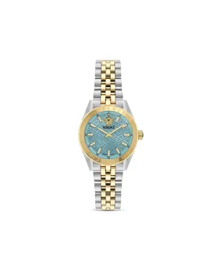 Versace V-Code Lady 36mm ブルー - サムネイル1