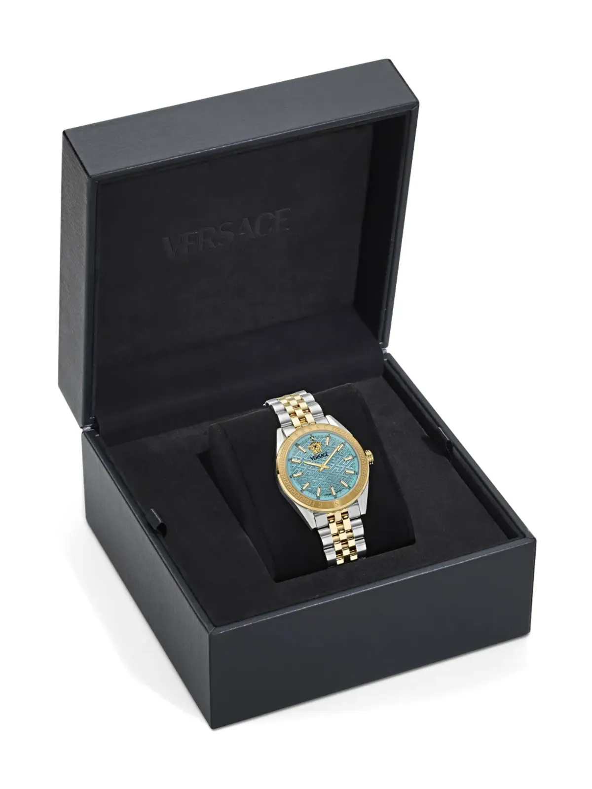 Versace V-Code Lady 36mm ブルー - 画像5