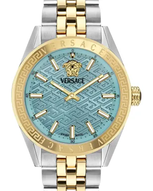 Versace V-Code Lady 36mm ブルー - サムネイル2