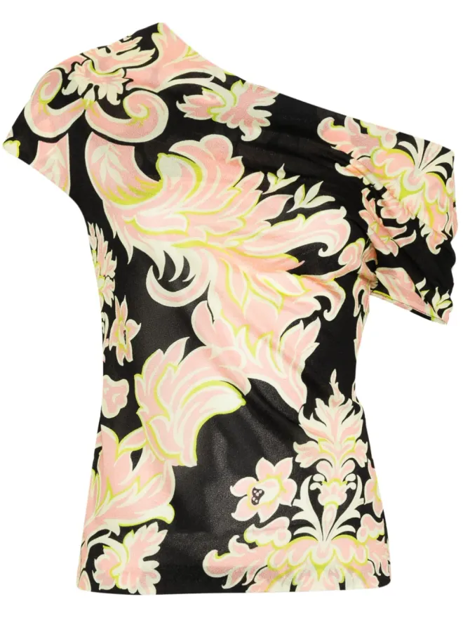 ETRO ETRO フローラルプリント クレープブラウス - ブラックの商品画像