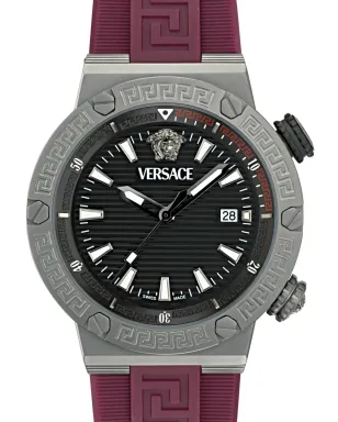 Versace グレカ ロゴ ダイバー 43mm - ブラック - サムネイル2