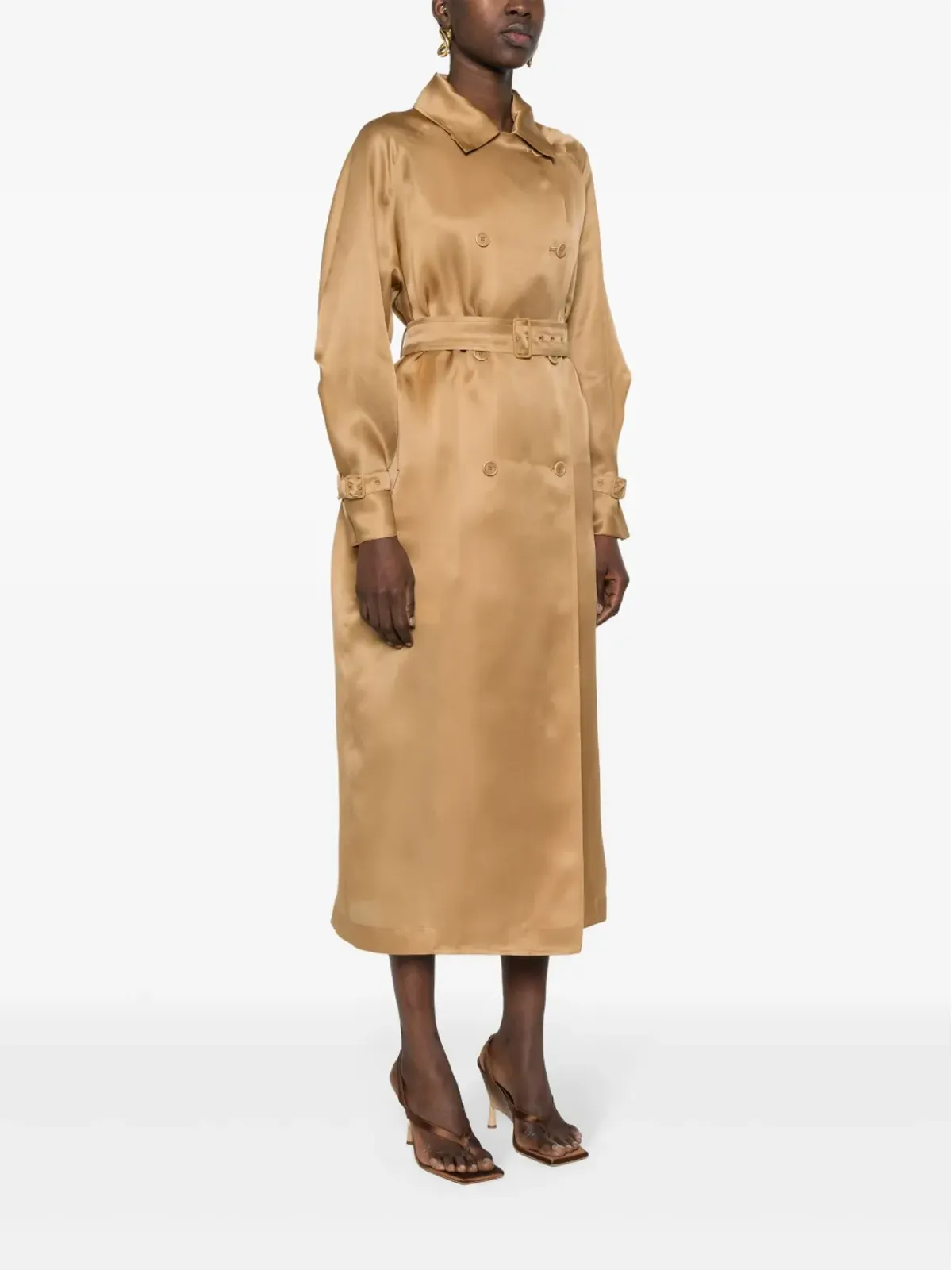 Max Mara Sacco ダブルブレスト トレンチコート - ニュートラルカラー - 画像3