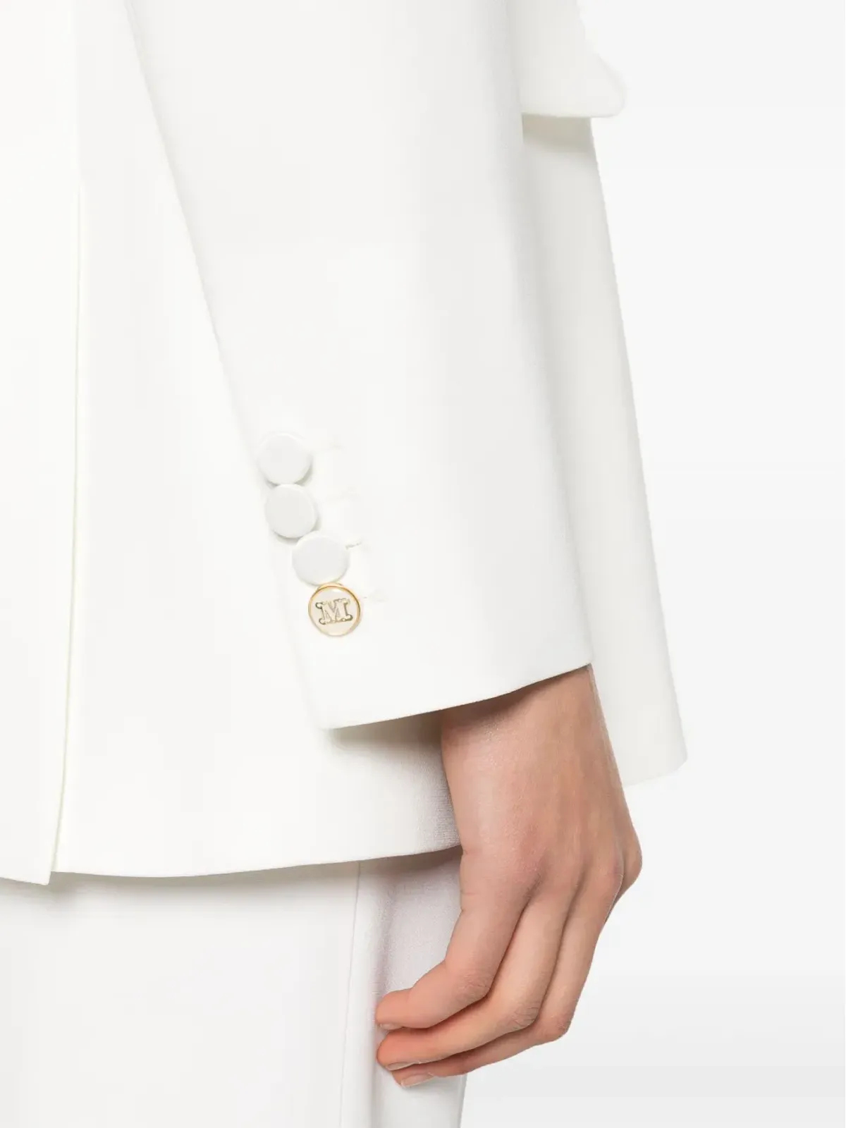 Max Mara Plinio シングルブレスト ブレザー ホワイト - 画像5