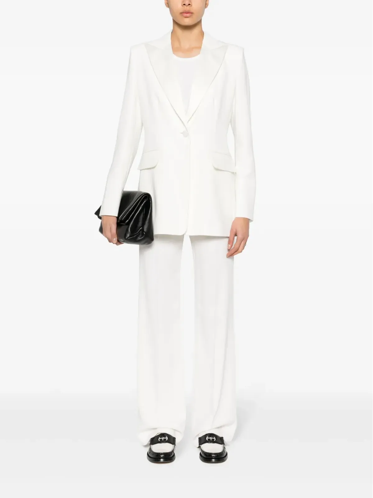 Max Mara Plinio シングルブレスト ブレザー ホワイト - 画像2