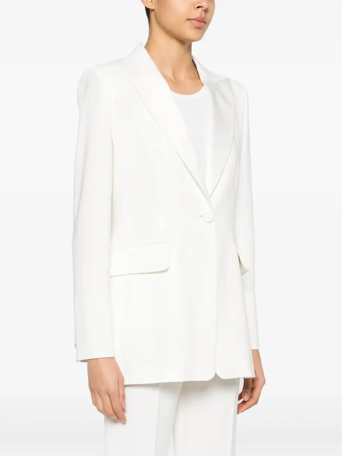 Max Mara Plinio シングルブレスト ブレザー ホワイト - 画像3