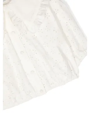 Philosophy Di Lorenzo Serafini Kids オープンワークコットンシャツ - サムネイル3
