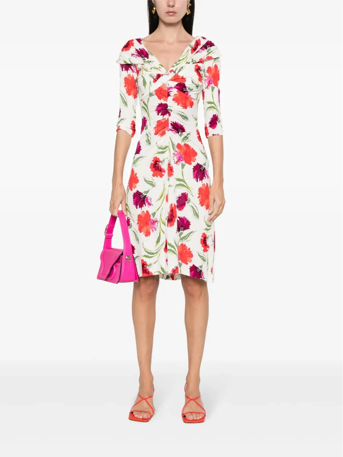 DVF Diane von Furstenberg Jim 花柄プリント ミディドレス - 画像2