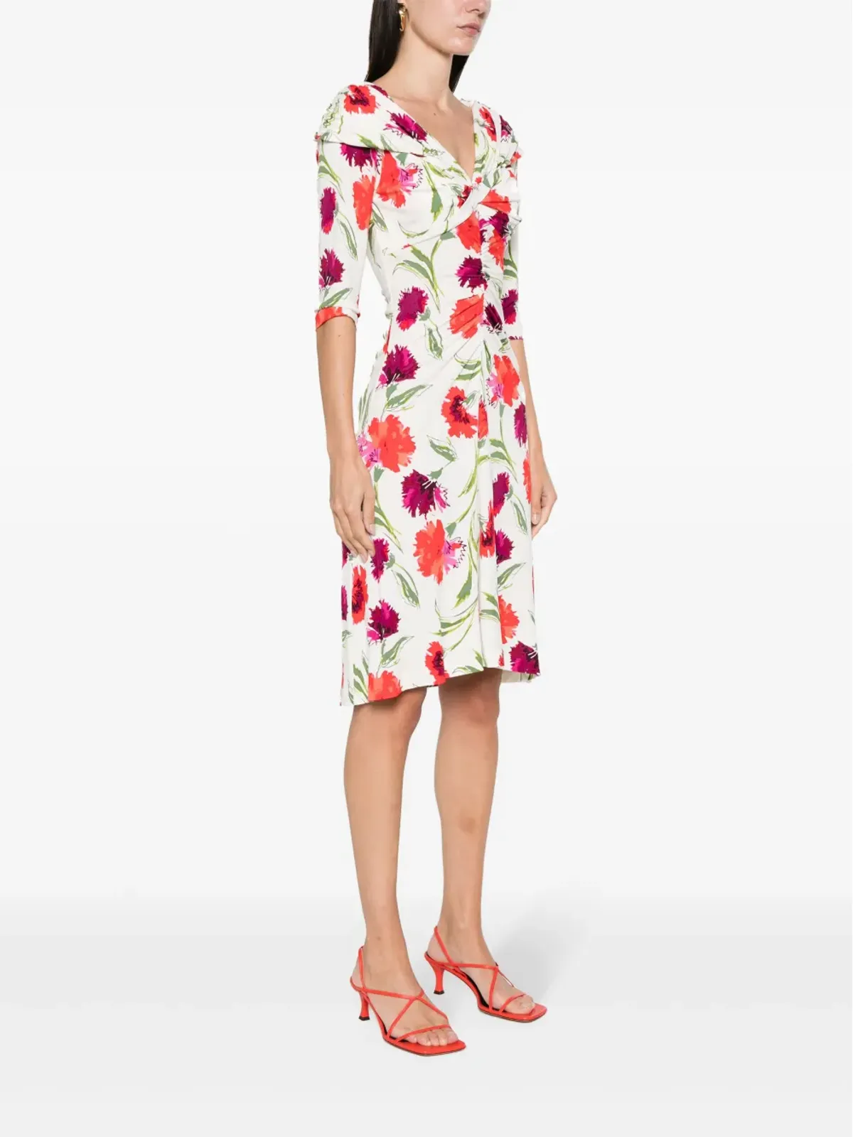 DVF Diane von Furstenberg Jim 花柄プリント ミディドレス - 画像3