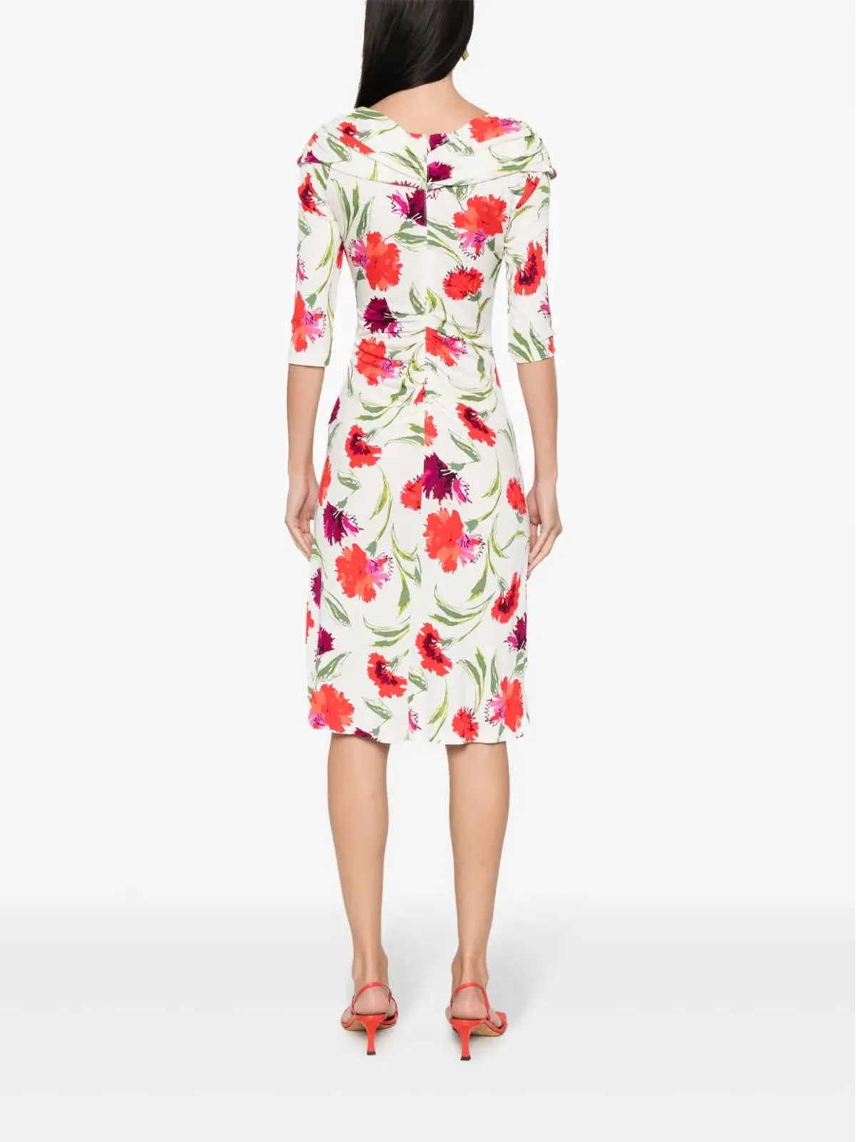 DVF Diane von Furstenberg Jim 花柄プリント ミディドレス - 画像4