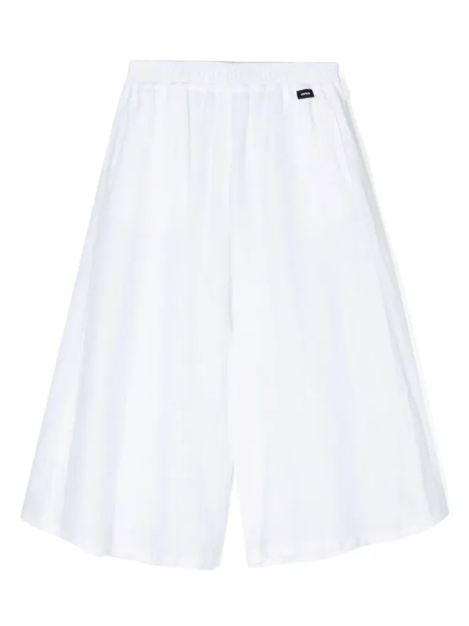 Aspesi Kids Aspesi Kids ワイドレッグリネンパンツ - Whiteの商品画像