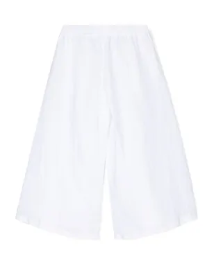 Aspesi Kids ワイドレッグリネンパンツ - White - サムネイル2