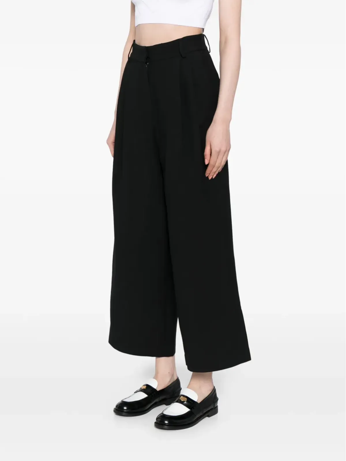 Edward Achour Paris ストレートレッグ ウール・シルク混紡パンツ - 画像3