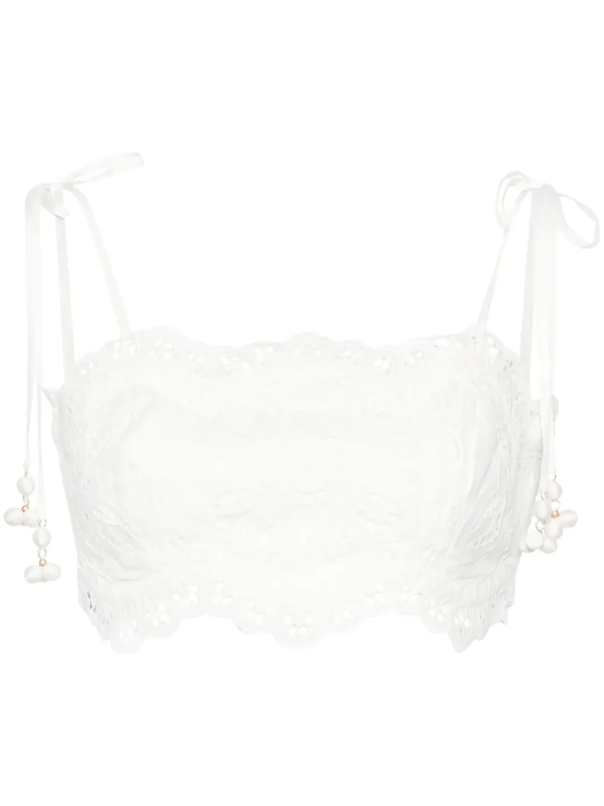 ZIMMERMANN Ottie broderie anglaise blouse - White - 画像1