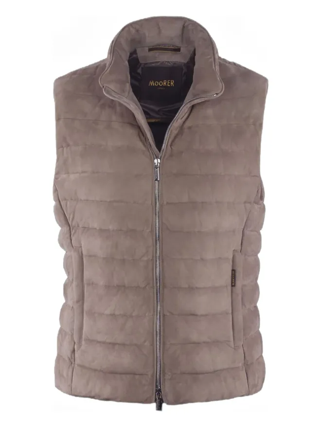Moorer Moorer Calaf パッド入り ノースリーブ ジレ - Brownの商品画像