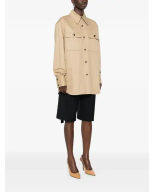 Saint Laurent ベルト付き サハリエン シャツ - ベージュ - サムネイル3