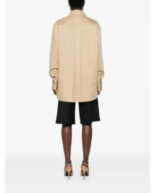 Saint Laurent ベルト付き サハリエン シャツ - ベージュ - サムネイル4