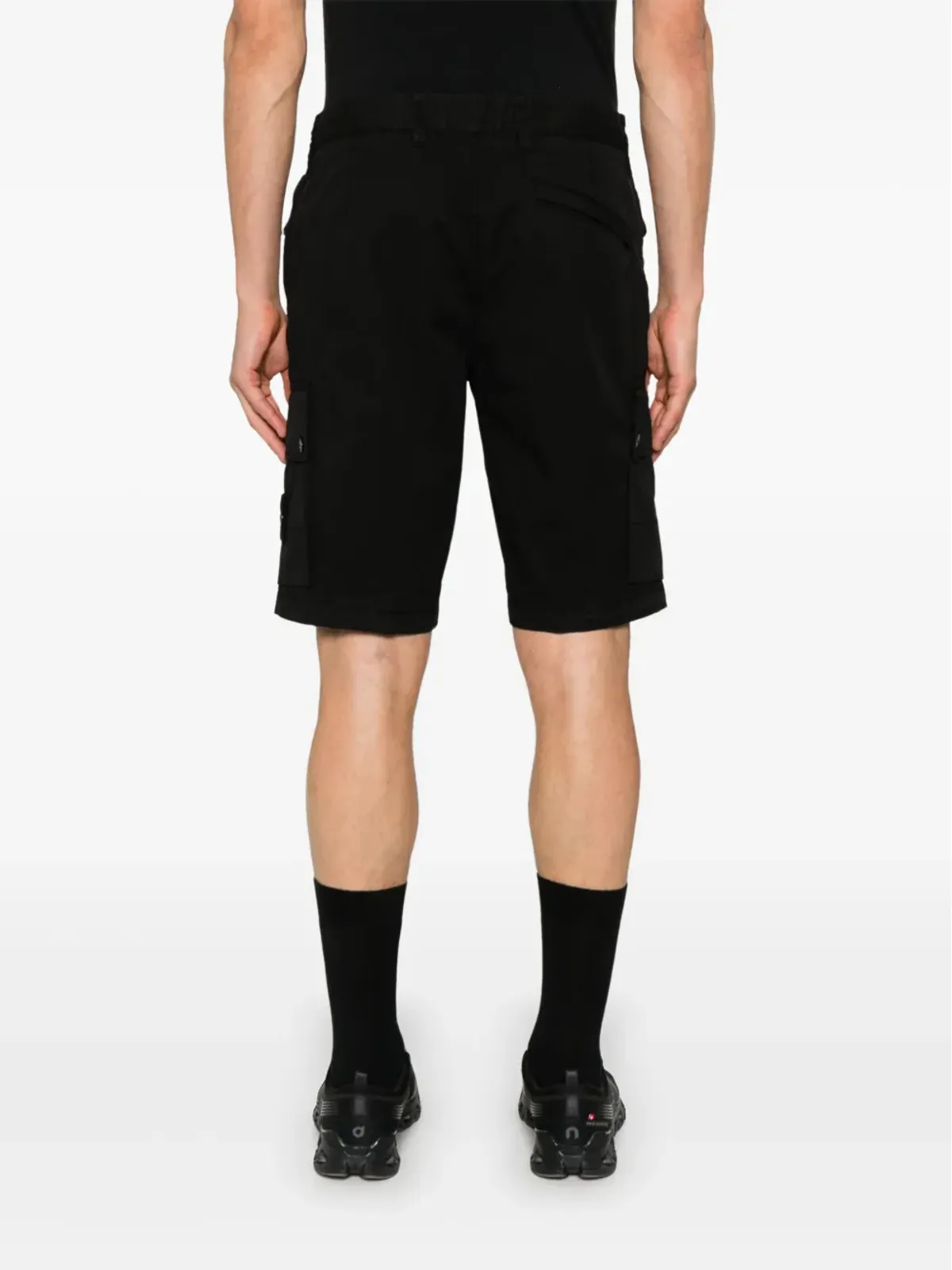 Stone Island Supimaコットンカーゴショーツ - ブラック - 画像4