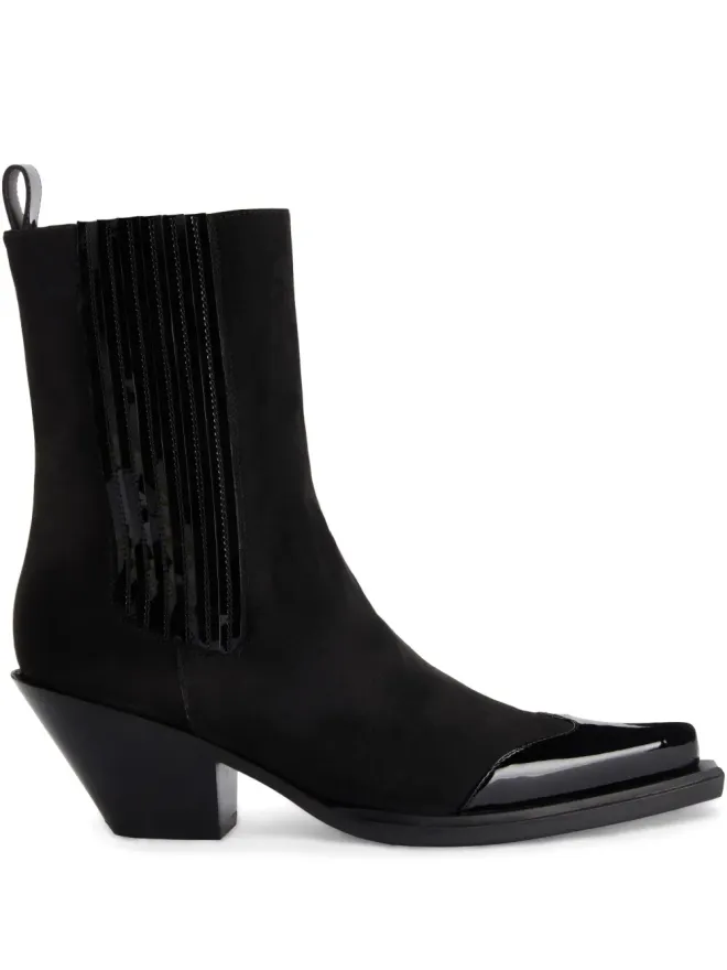 Alexandre Vauthier Alexandre Vauthier スエード アンクルブーツ - ブラックの商品画像
