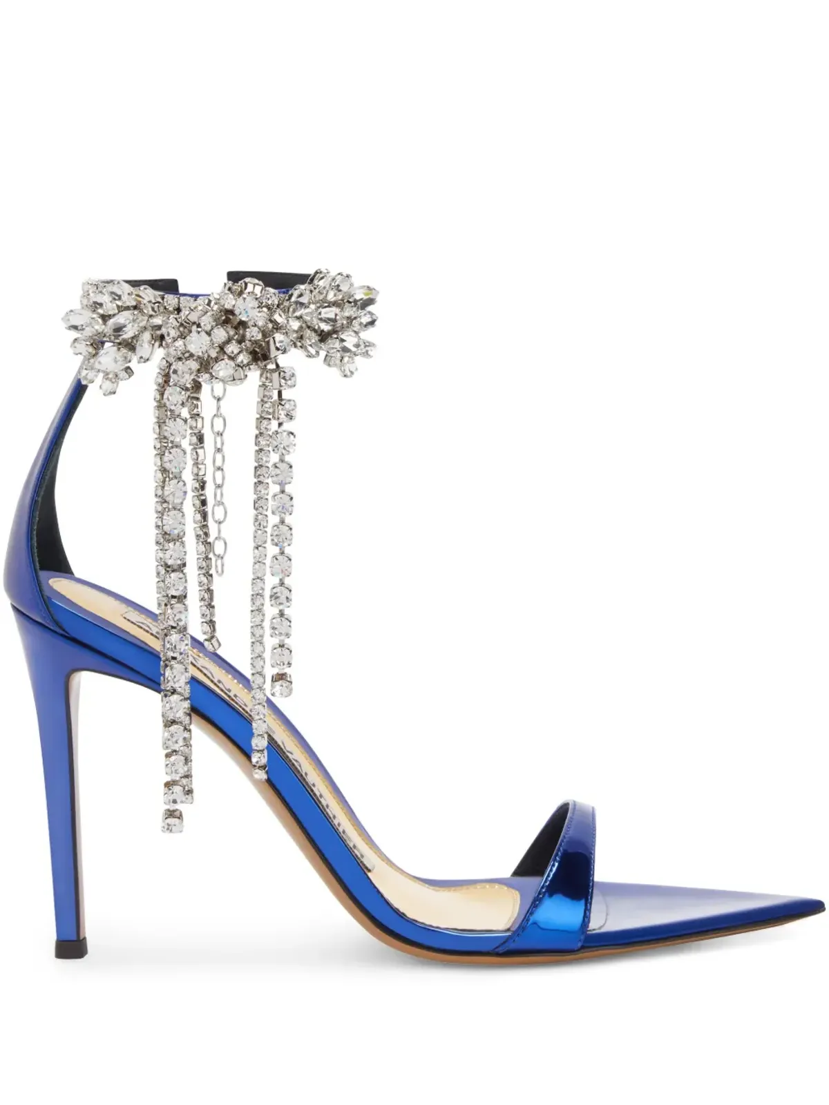 Alexandre Vauthier ラインストーン装飾のバックルストラップサンダル - 画像1