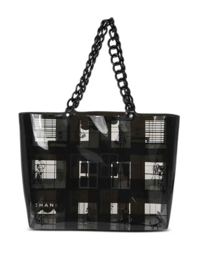 CHANEL Pre-Owned CHANEL Pre-Owned 2003 ココ ウィンドウ トートバッグ - ブラックの商品画像