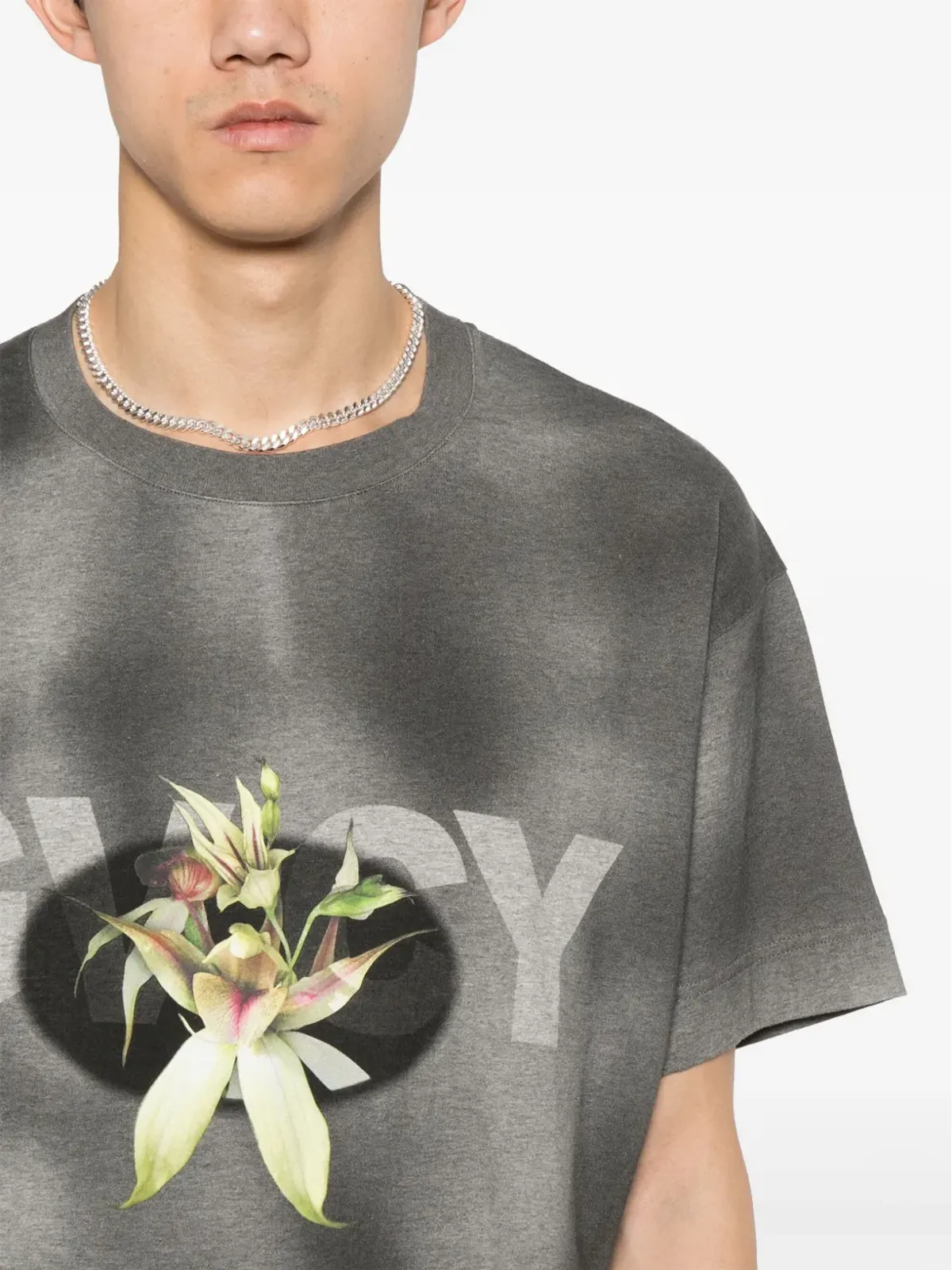 Givenchy ロゴプリント色あせ加工Tシャツ - ブラック - 画像5