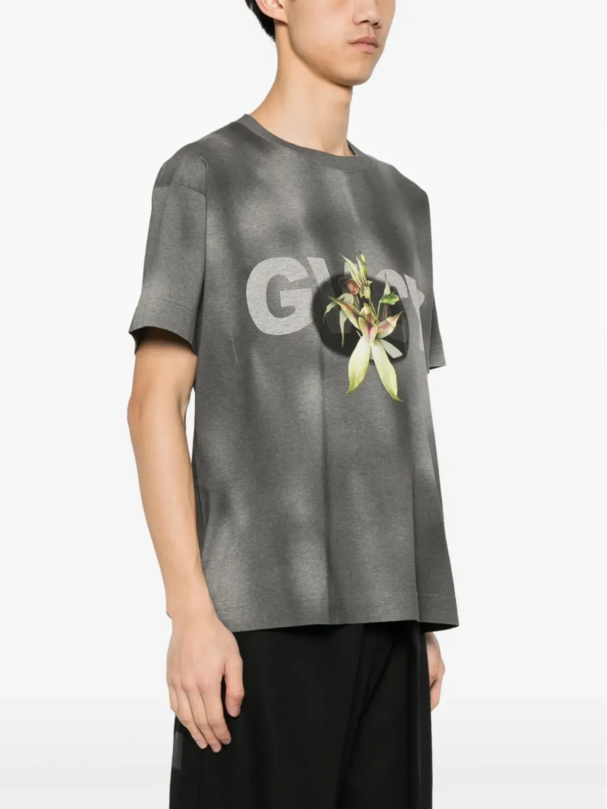Givenchy ロゴプリント色あせ加工Tシャツ - ブラック - 画像3