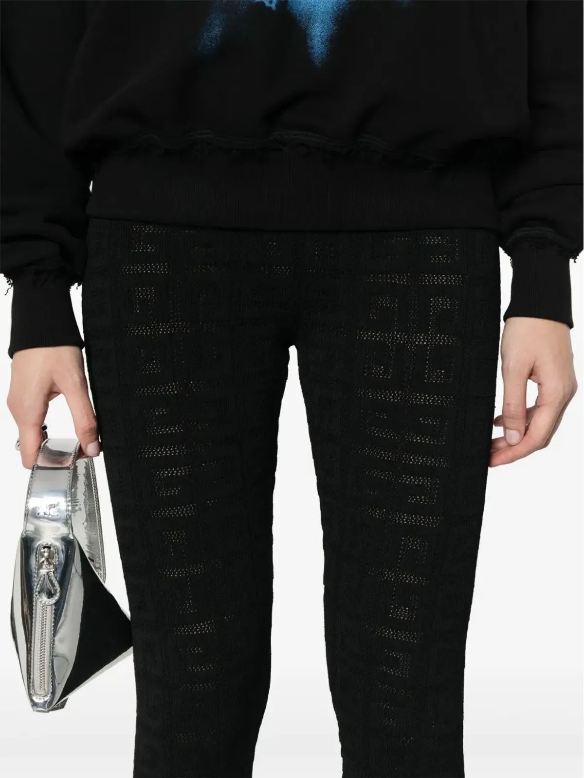 Givenchy 4Gモチーフのニットパンツ - ブラック - 画像5