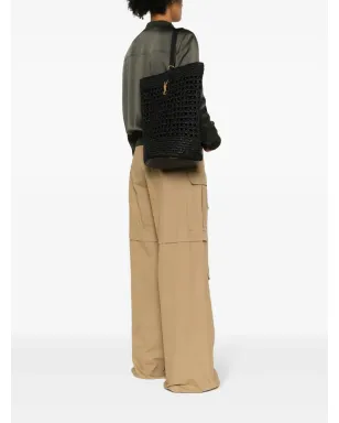 Saint Laurent 編み込みラフィア バケットバッグ - サムネイル2