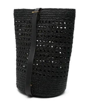 Saint Laurent 編み込みラフィア バケットバッグ - サムネイル3
