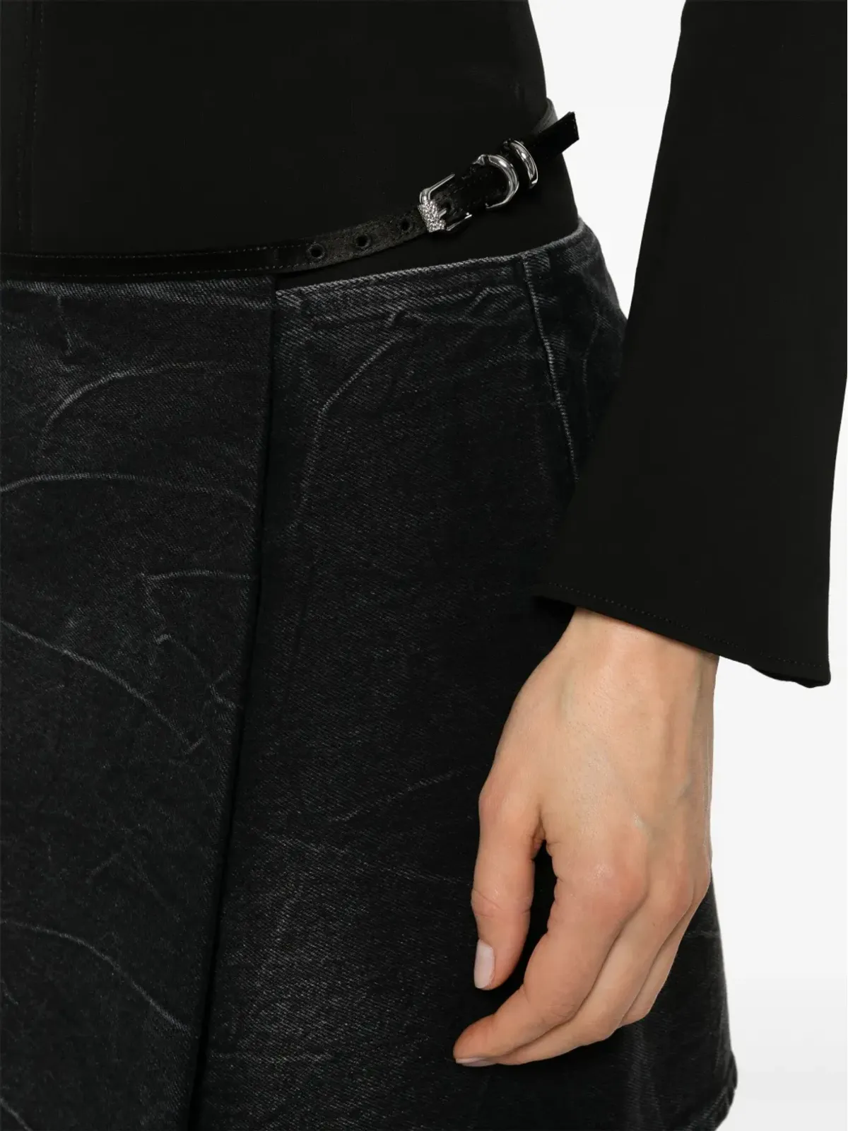 Givenchy Voyou デニム ミニスカート - ブラック - 画像5