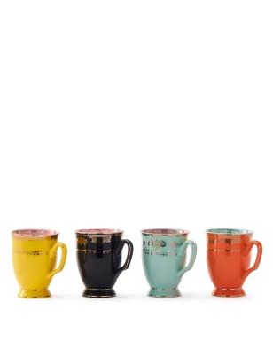 POLSPOTTEN Grandpa porcelain mugs (set of four) - Black - サムネイル1