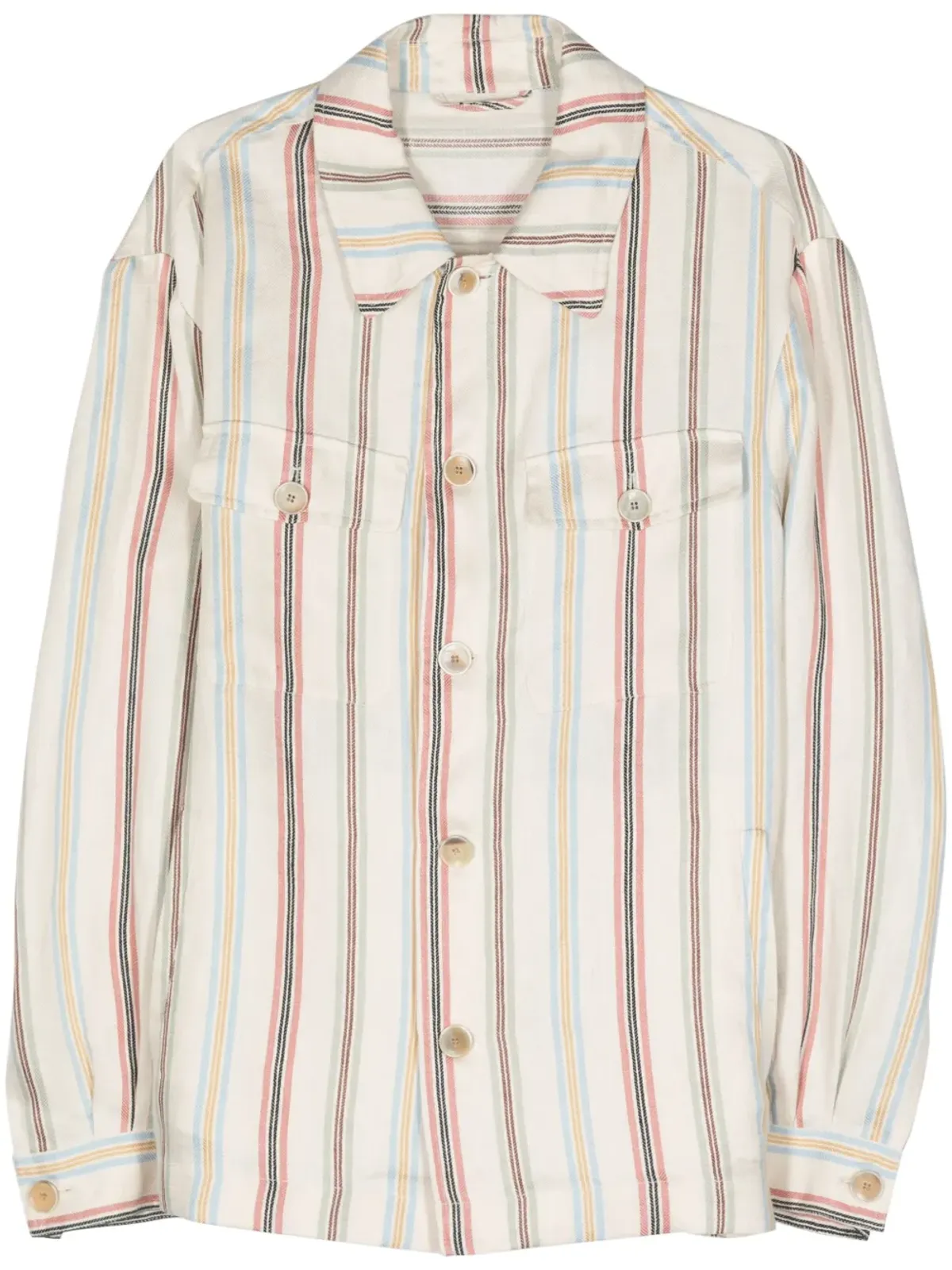 ETRO ストライプ ヘリンボーン シャツ - 画像1