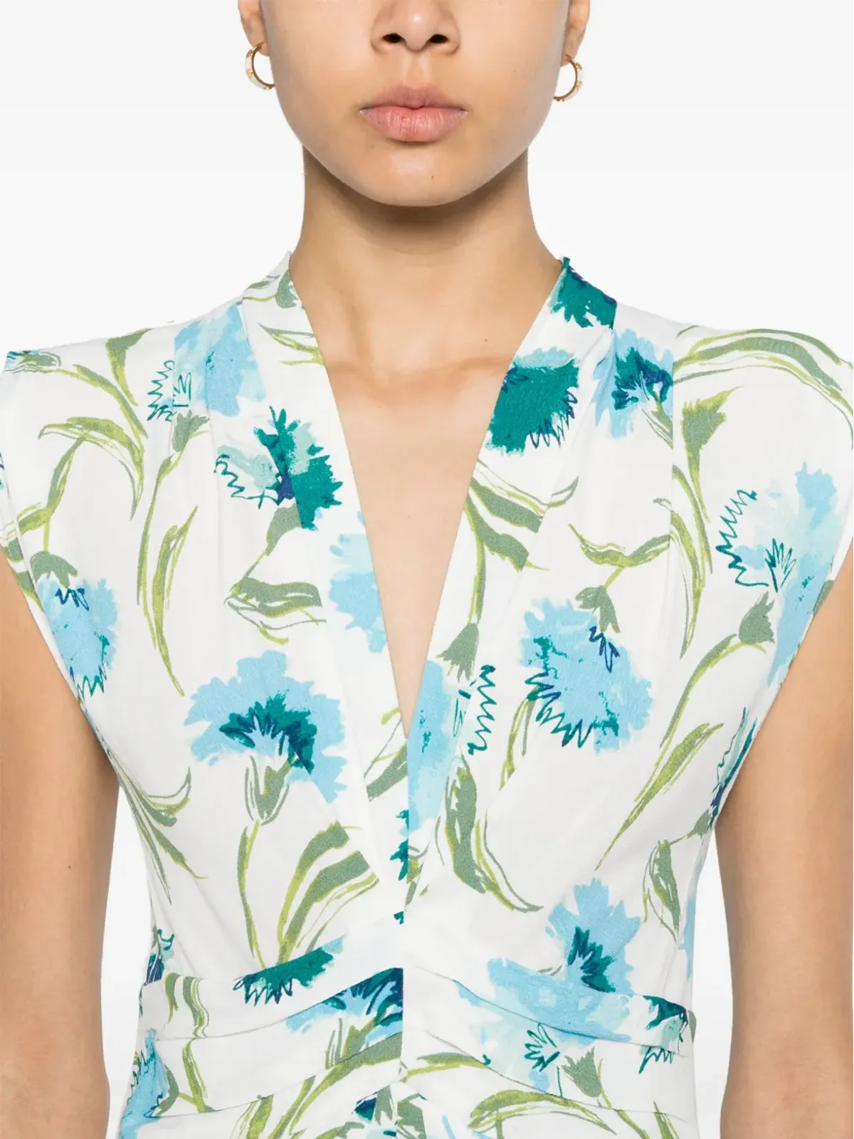DVF Diane von Furstenberg 花柄プリント ツイル ドレス - 画像5