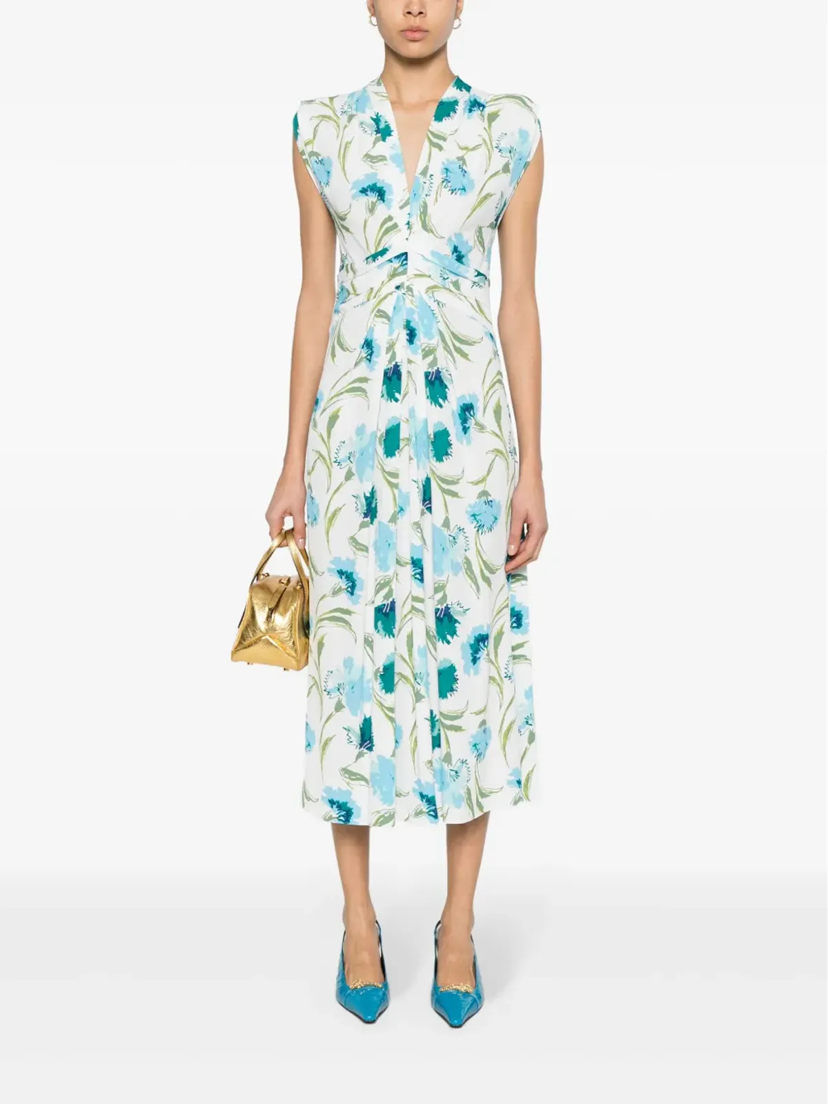 DVF Diane von Furstenberg 花柄プリント ツイル ドレス - 画像2
