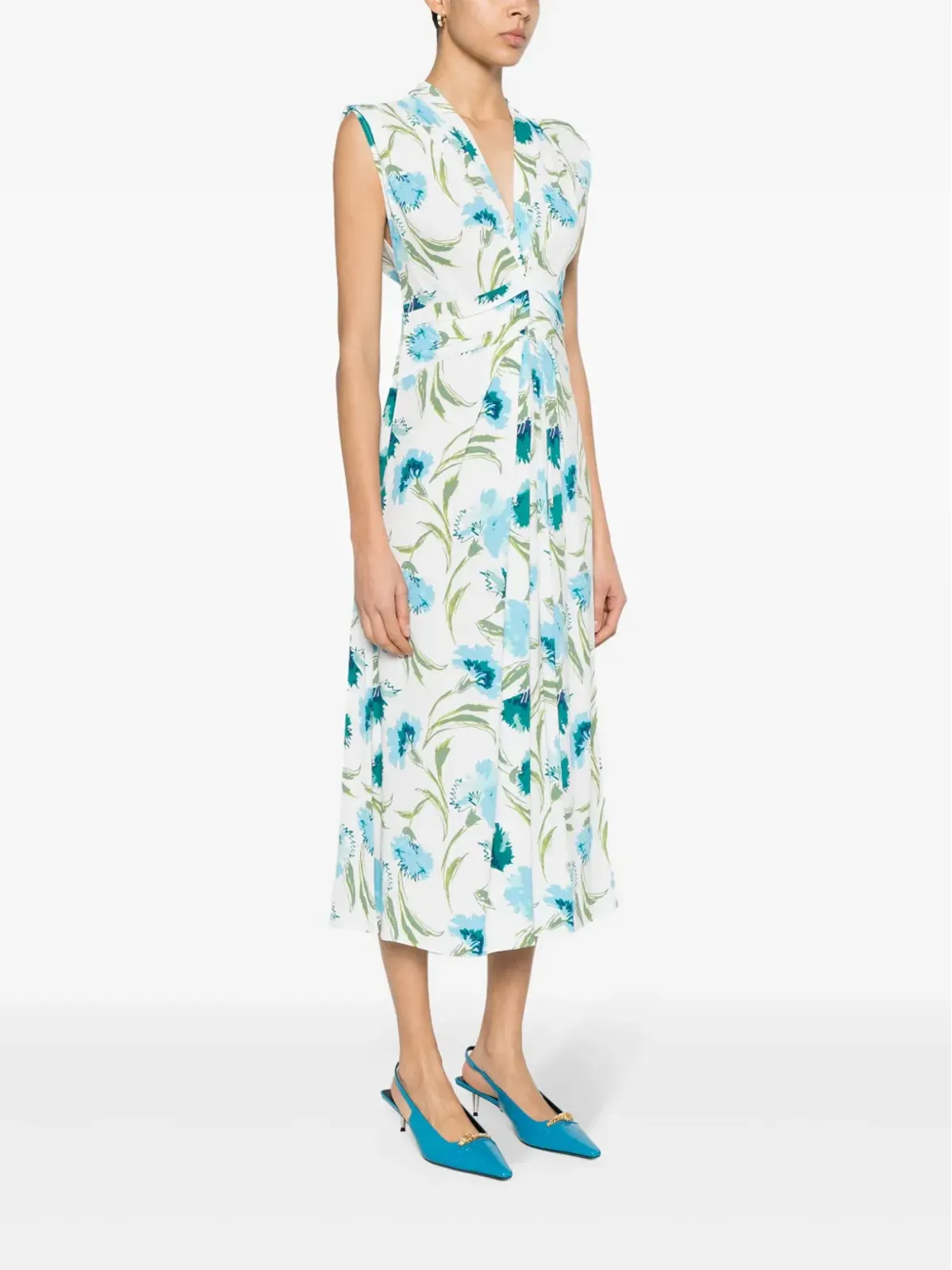 DVF Diane von Furstenberg 花柄プリント ツイル ドレス - 画像3