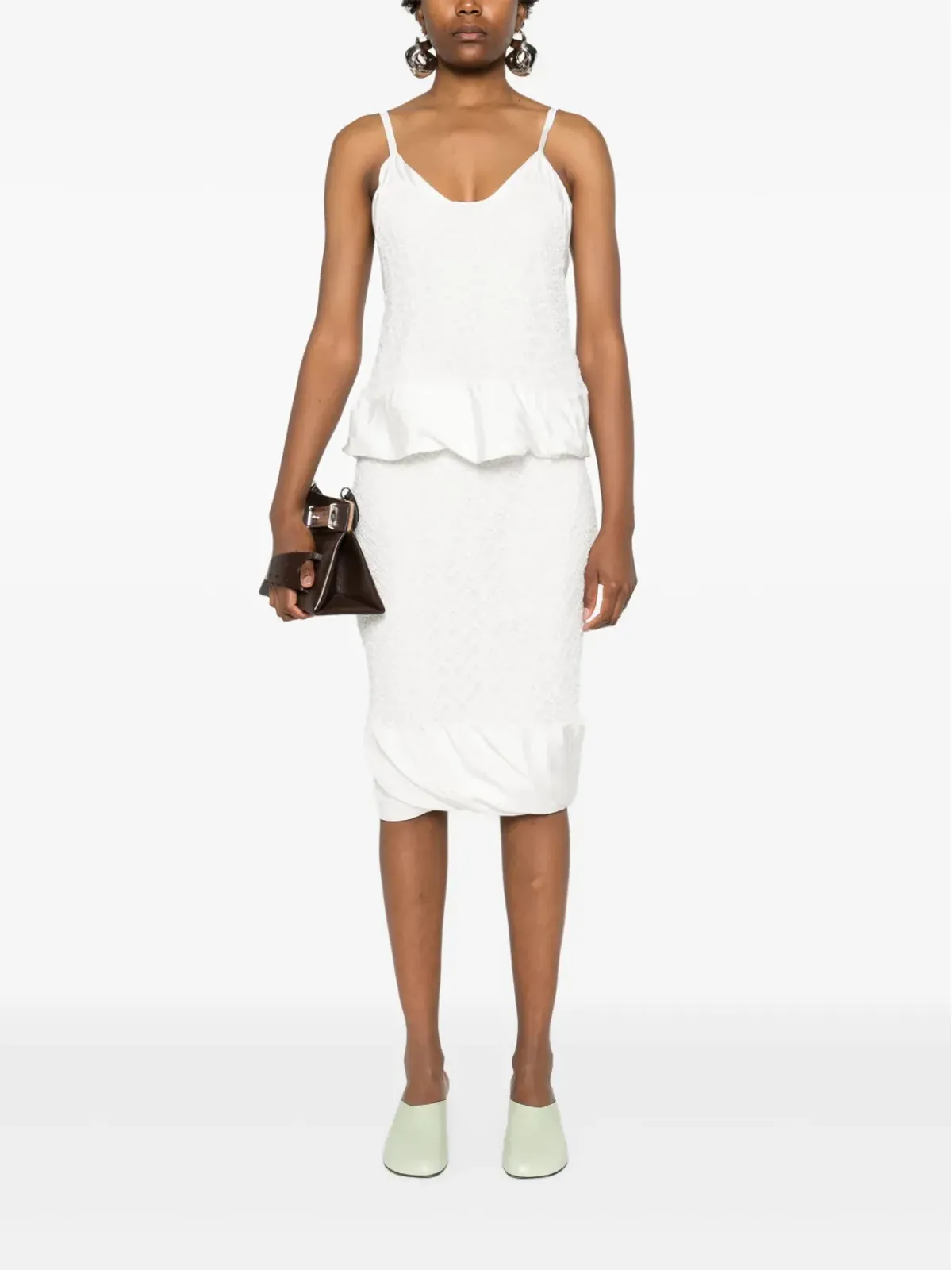 Jil Sander オープンワークディテール タンクトップ - 画像2