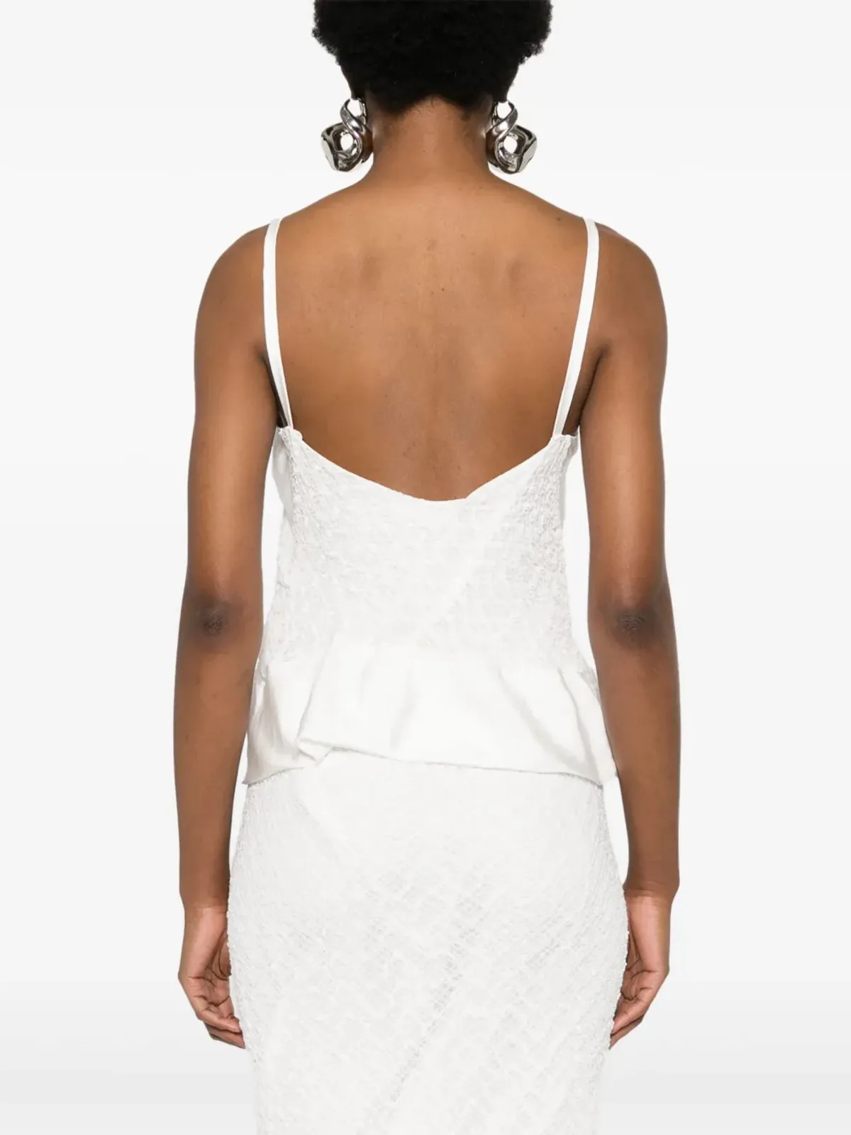 Jil Sander オープンワークディテール タンクトップ - 画像4