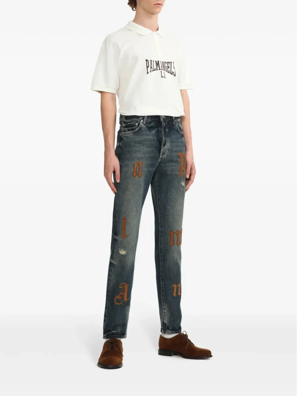 Palm Angels ロゴプリント ポロシャツ - 画像2