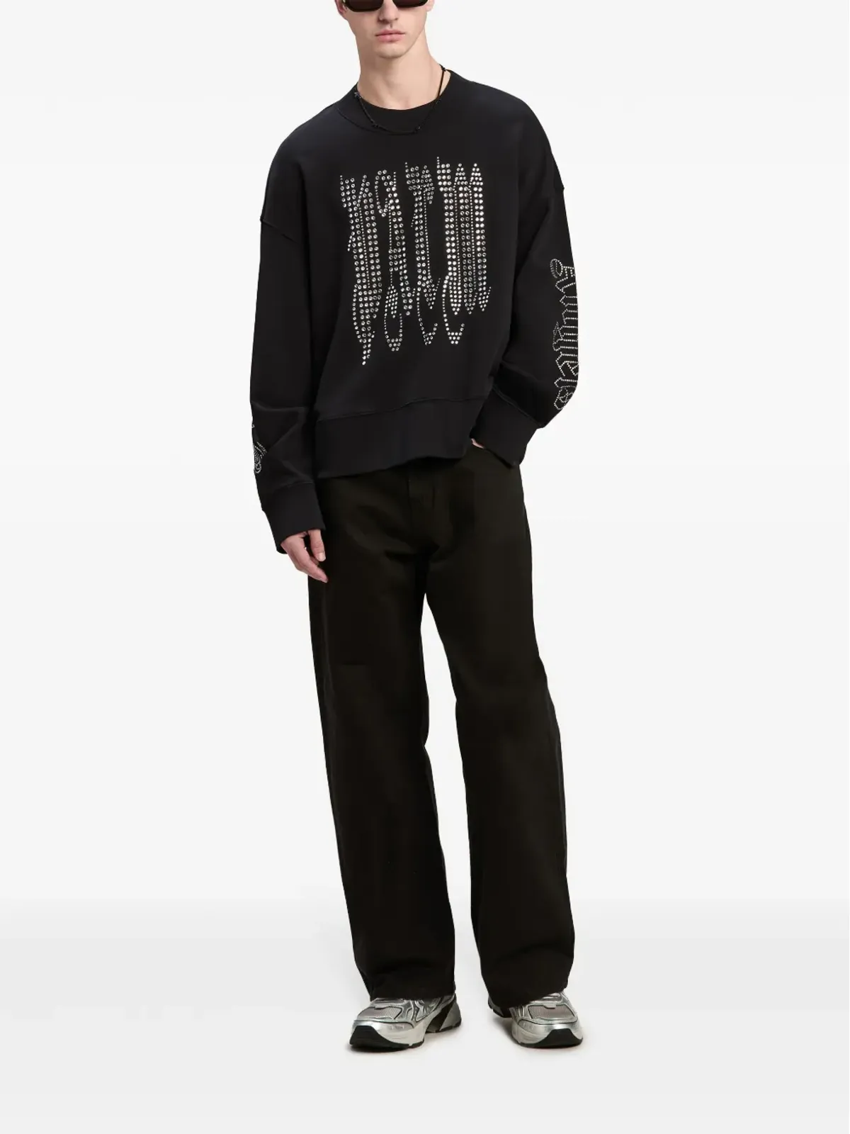 Palm Angels スタッドロゴ コットン スウェットシャツ - 画像2