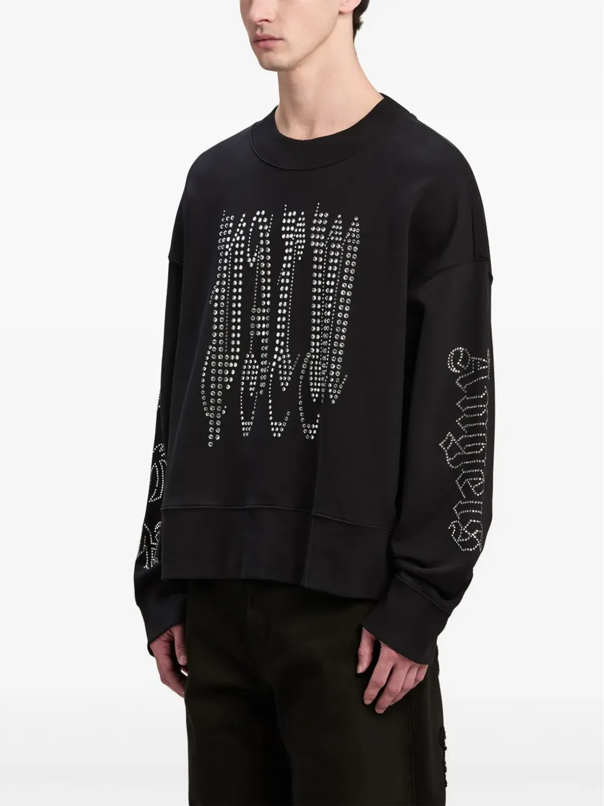 Palm Angels スタッドロゴ コットン スウェットシャツ - 画像4