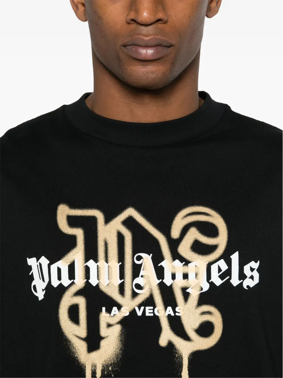 Palm Angels ラスベガス モノグラムプリント Tシャツ - ブラック - 画像5