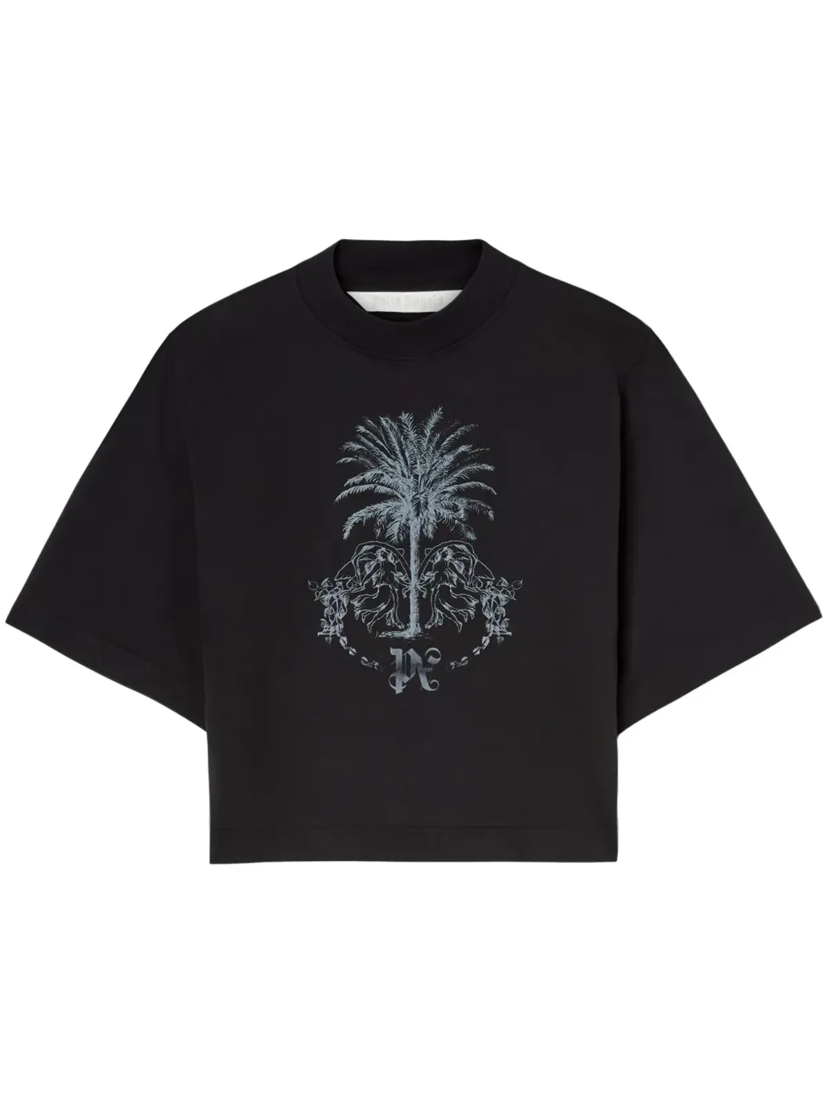 Palm Angels Palms ペンシル コットン クロップトップ - ブラック - 画像1