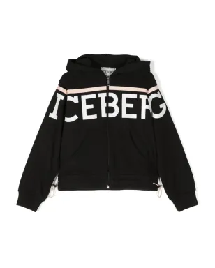 Iceberg Kids ロゴプリント ジップアップ フーディー - サムネイル1