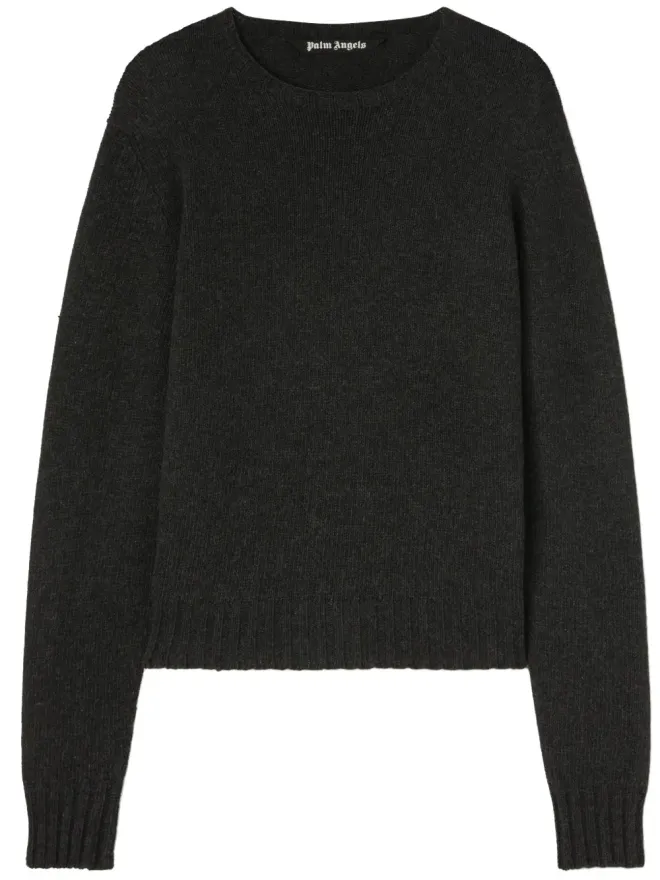 Palm Angels Palm Angels カーブドロゴ ウールセーター - グレーの商品画像