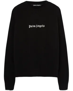 Palm Angels ロゴプリント クルーネック セーター - ブラック - サムネイル1