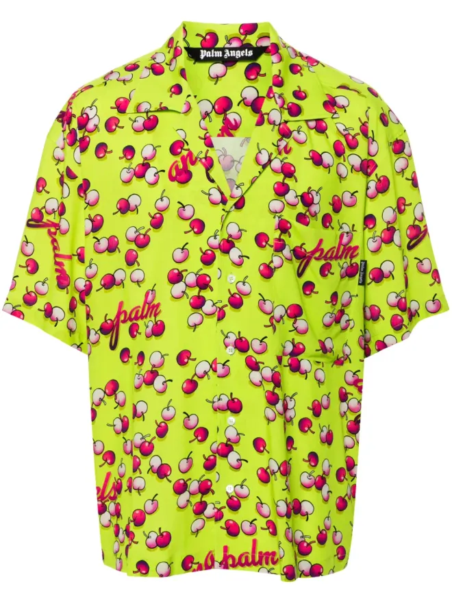 Palm Angels Palm Angels チェリープリントシャツ - イエローの商品画像